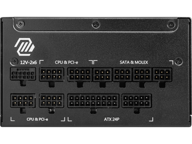 MSI MAG A1250GL PCIE5, Fully Modular Compact Gaming 1250W Power Supply, 80+ Gold, ATX 3.1 & PCIe 5.1 Ready, Native Dual-color 12V-2x6 cable, 10...