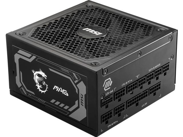 MSI - MAG A1000GL PCIE5 - Full Modular - 80 Plus Gold 1000W - ATX 3.1 Gaming Power Supply - Black - image 8
