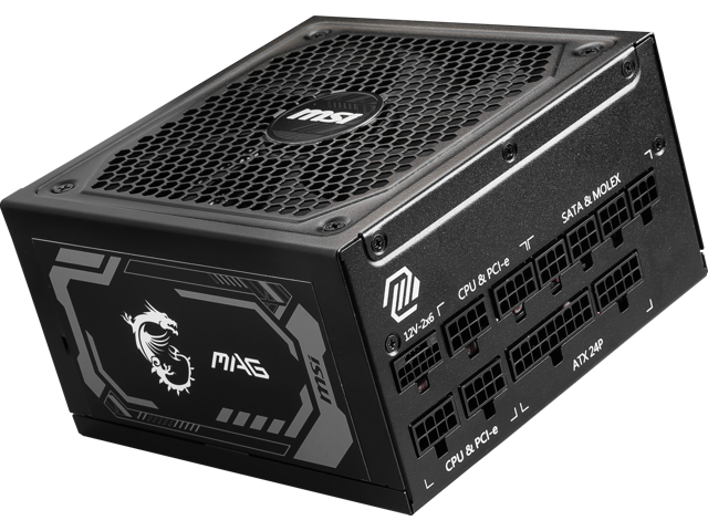 MSI - MAG A1000GL PCIE5 - Full Modular - 80 Plus Gold 1000W - ATX 3.1 Gaming Power Supply - Black - image 9