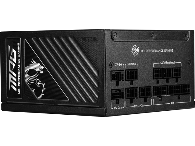 MSI - MPG A850GS PCIE5 850W ATX 3.1 &PCIe 5.1 Ready Full Modular 80 Plus Gold Gaming Power Supply - Black - image 6