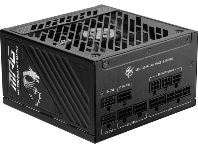 MSI - MPG A850GS PCIE5 850W ATX 3.1 &PCIe 5.1 Ready Full Modular 80 Plus Gold Gaming Power Supply - Black - image 4