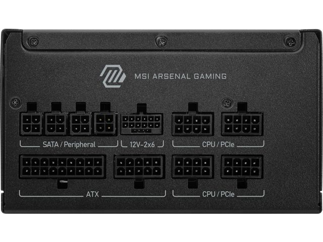 MSI - MAG A1000GLS PCIE5 1000W ATX 3.1 & PCIe 5.1 Ready Full Modular 80 Plus Gold Gaming Power Supply - Black - image 12