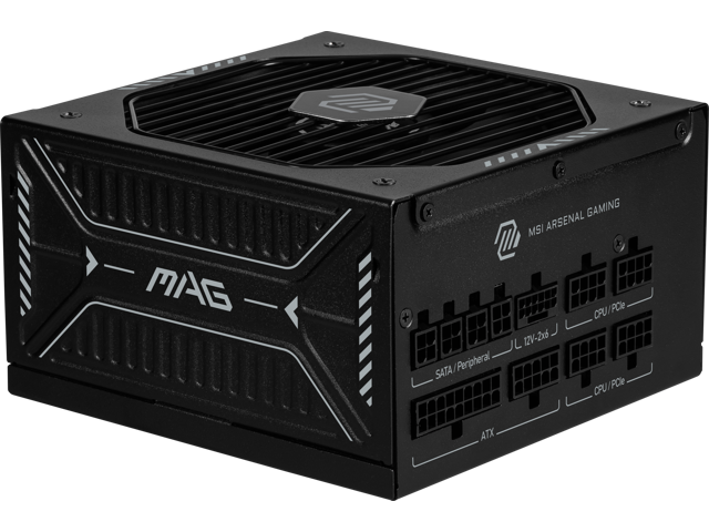 MSI - MAG A1000GLS PCIE5 1000W ATX 3.1 & PCIe 5.1 Ready Full Modular 80 Plus Gold Gaming Power Supply - Black - image 10