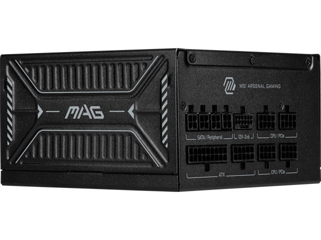 MSI - MAG A1000GLS PCIE5 1000W ATX 3.1 & PCIe 5.1 Ready Full Modular 80 Plus Gold Gaming Power Supply - Black - image 11