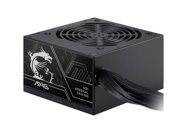 MSI MAG A500DN II Power Supply Unit, 500W, 80 PLUS Standard, ATX PSU, Black Flat Cables PSU