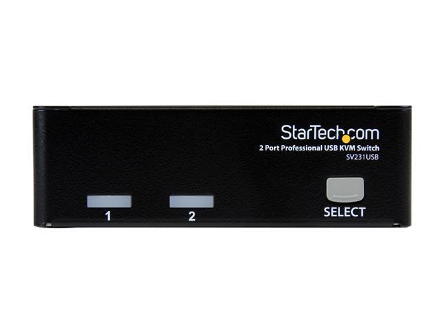 StarTech. com SV231USB 2-port KVM Switch for VGA Computers - USB - Full KVM Kit Cables Included