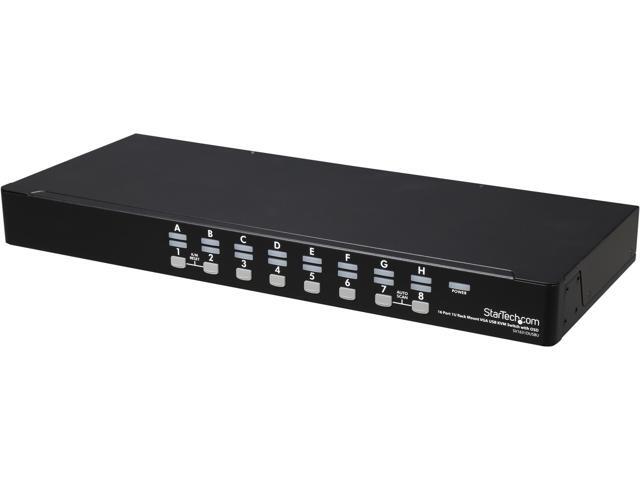 StarTech. com SV1631DUSBUK 16 Port 1U Rack Mount USB KVM Switch Kit with OSD and Cables