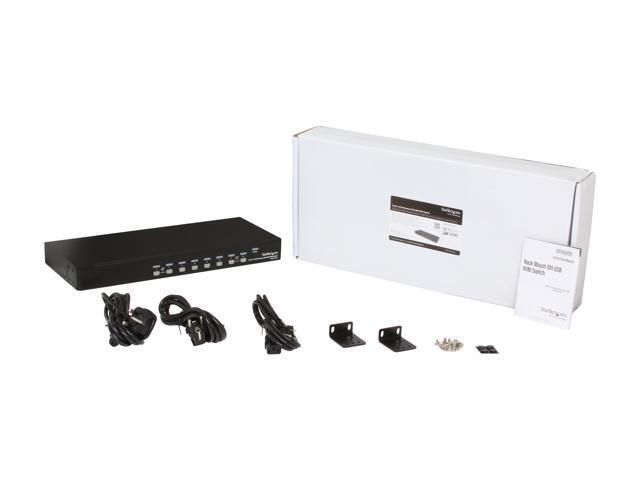 StarTech. com SV831DVIU 8 Port 1U Rackmount DVI USB KVM Switch - USB DVI KVM Switch - DVI KVM Switch - USB KVM Switch