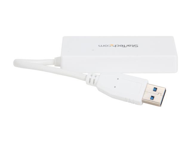 StarTech. com ST4300MINU3W 4 Port USB 3.0 Hub - Built-in Cable - Compact - SuperSpeed - White - USB Splitter - USB Port Expander - USB 3 Hub