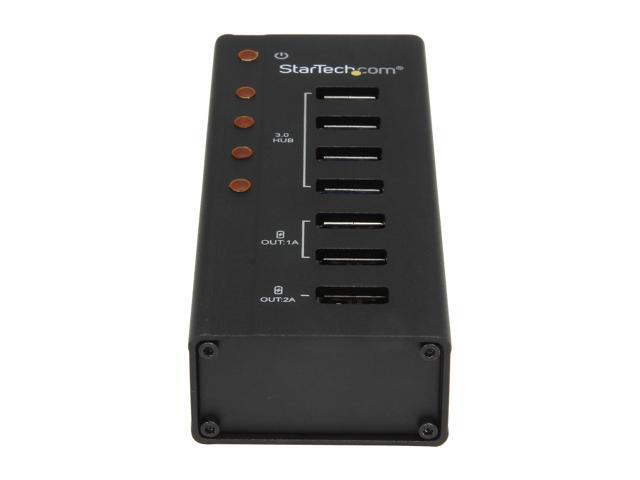 StarTech. com ST4300U3C3 4 Port USB 3.0 Hub - 3 Dedicated USB Charging Ports (2 x 1A & 1 x 2A) - Wall Mountable - Metal - Powered USB Hub - USB...