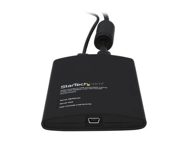 StarTech. com NOTECONS02 KVM Console to Laptop USB 2.0 Portable Crash Cart Adapter with File Transfer & Video Capture - Portable KVM Console