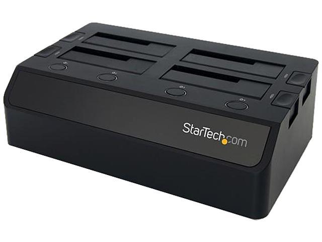 StarTech.com USB 3.0 to 4-Bay SATA 6Gbps Hard Drive Docking Station w/ UASP & Dual Fans - 2.5/3.5in SSD / HDD Dock