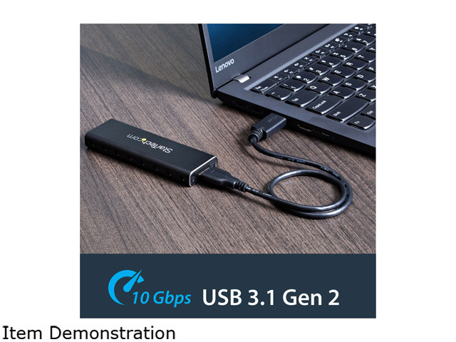 StarTech. com SM2NGFFMBU33 M.2 SSD Enclosure for M.2 SATA SSDs - USB 3.0 (5Gbps) with UASP - External M.2 SSD Enclosure - Aluminum