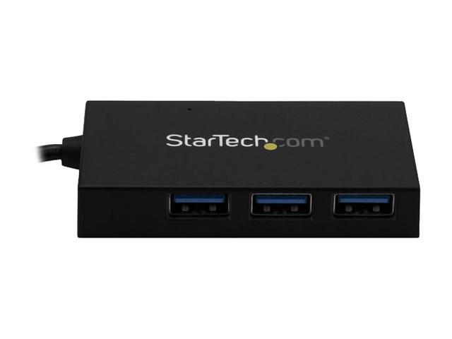 StarTech HB30A3A1CSFS 4 Port USB Hub - USB 3.0 - USB A to 3 x USB A and 1 x USB C - Includes Power Adapter - USB Port Expander - USB Port Hub