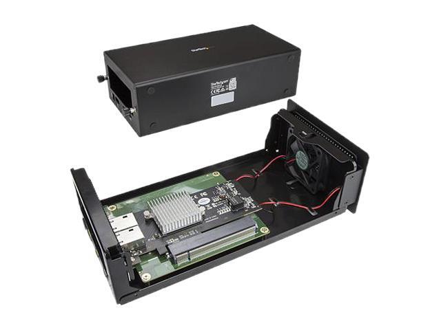 StarTech BNDTB310GNDP Thunderbolt 3 to 10 Gbe NIC - 2 port - External PCIe Enclosure plus Card - with DisplayPort Monitor Port - Thunderbolt 3 to...