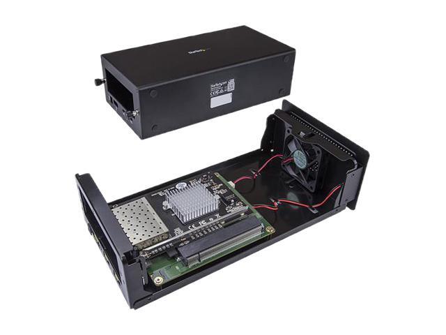 StarTech BNDTB410GSFP Thunderbolt 3 to 10 Gbe NIC - 4 x Open SFP+ Ports - External PCIe Enclosure - with DisplayPort Monitor Port - Thunderbolt 3...