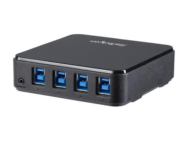 StarTech HBS304A24A USB 3.0 Peripheral Sharing Switch - 4 USB 3.0 x 4 Computers - Mac / Windows / Linux - USB A/B Switch - USB Switch