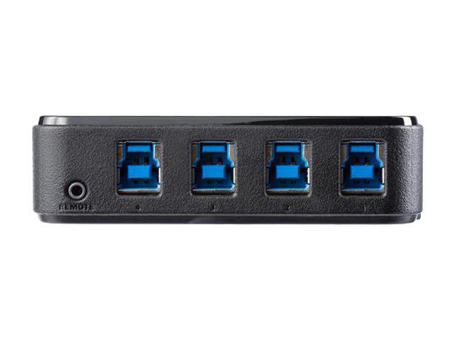StarTech HBS304A24A USB 3.0 Peripheral Sharing Switch - 4 USB 3.0 x 4 Computers - Mac / Windows / Linux - USB A/B Switch - USB Switch