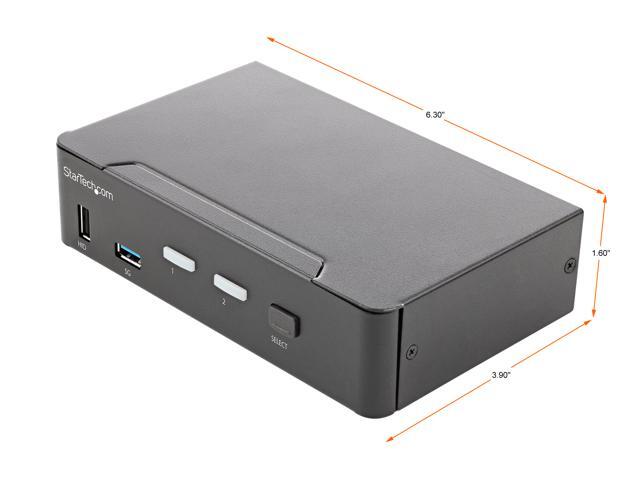 2 Port HDMI KVM Switch, Single Monitor 4K 60Hz Ultra HD HDR, Desktop HDMI 2.0 KVM Switch with 2 Port USB 3.0 Hub (5Gbps) & 4x USB 2.0 HID Ports,...