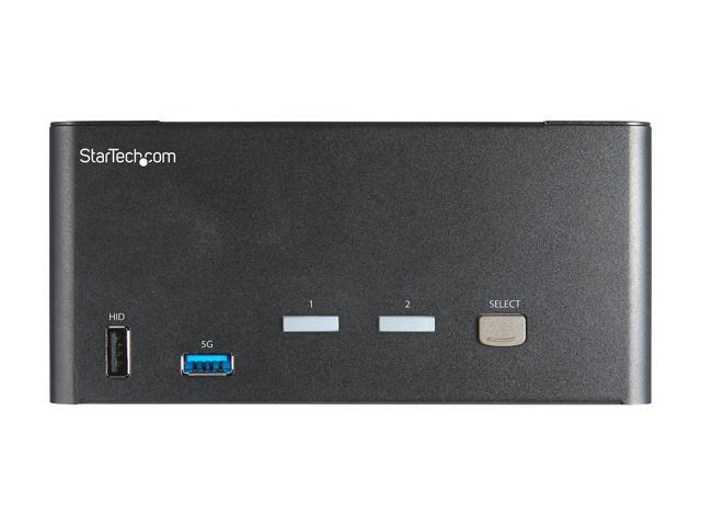 2 Port Triple Monitor DisplayPort KVM Switch, 4K 60Hz UHD HDR, Desktop 4K DP 1.2 KVM with 2 Port USB 3.0 Hub (5Gbps) & 4x USB 2.0 HID Ports, Audio,...