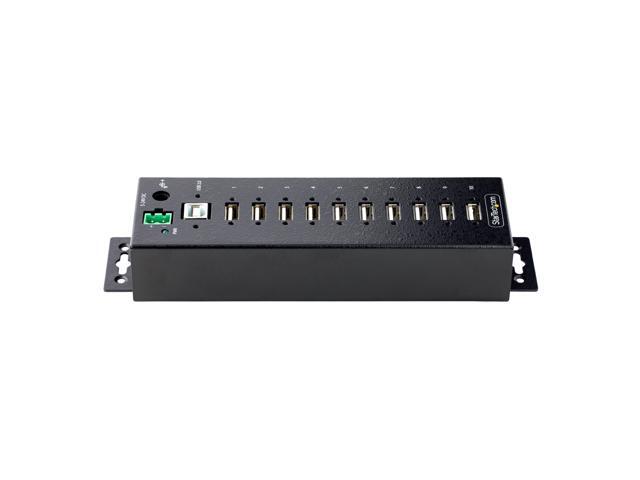 StarTech. com 10-Port Industrial USB 2.0 Hub - Rugged USB Hub w/ESD Level 4 Protection (USB210AIND-USB-A-HUB)