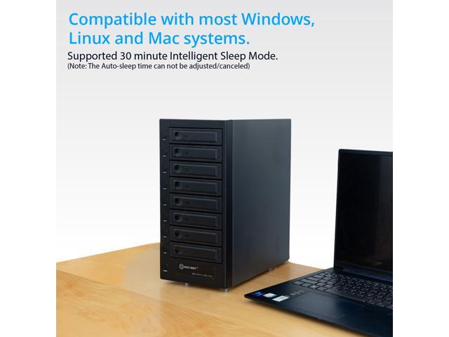 USB 4.0 (40Gbps) Type-C 8 Bay 2.5 Inch and 3.5 Inch SATA Hard Drive External Hard Drive Enclosure - SY-ENC50129