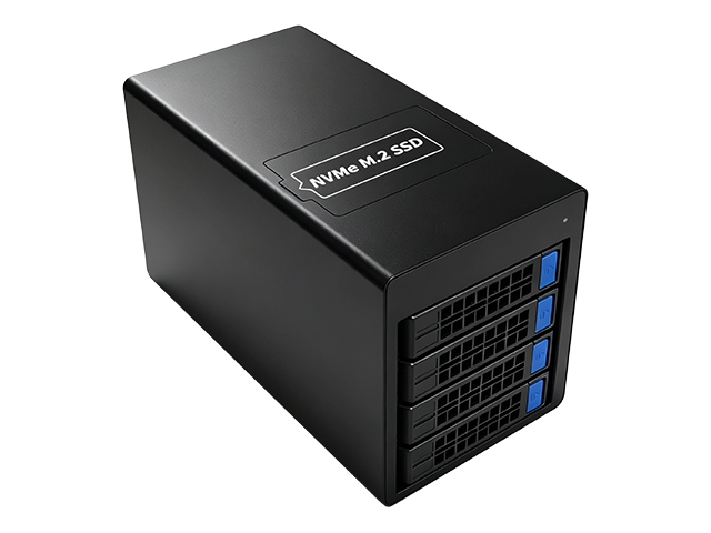 USB 4.0 (40Gbps) Type-C 4 Bay 2.5 Inch and 3.5 Inch SATA Hard Drive + 1 Bay M.2 NMVe Combo External Hard Drive Enclosure