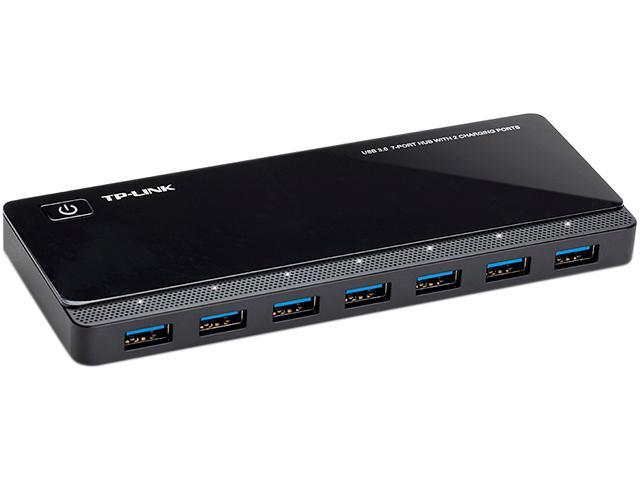 TP-Link Powered USB Hub 3.0 with 7 USB 3.0 Data Ports and 2 Smart Charging USB Ports. Compatible with Windows, Mac, Chrome & Linux OS, with Power.