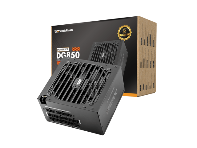 darkFlash DG850 850W Fully Modular ATX Power Supply, 80 PLUS Gold Certified, ATX 3.1 & PCIe 5.1 Ready, Native 12V-2x6 600W Cable, Single +12V Rail,... PSU