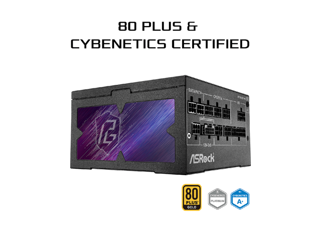 Open Box - ASRock Phantom Gaming PG-850G 850W 80 PLUS GOLD & Cybenetics PLATINUM Full Modular Power Supply, ATX3.1 & PCIe5.1 Ready with Dual Color...