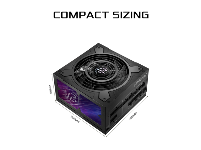 ASRock Phantom Gaming PG-750G 750W 80 PLUS GOLD & Cybenetics PLATINUM Full Modular Power Supply, ATX3.1 & PCIe5.1 Ready with Dual Color 12V-2x6...