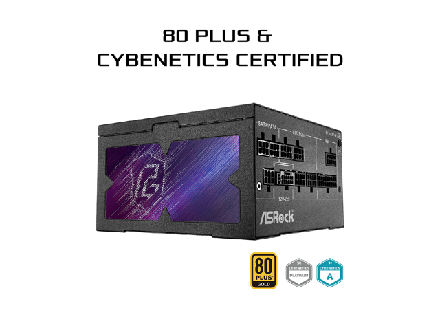 ASRock Phantom Gaming PG-750G 750W 80 PLUS GOLD & Cybenetics PLATINUM Full Modular Power Supply, ATX3.1 & PCIe5.1 Ready with Dual Color 12V-2x6...