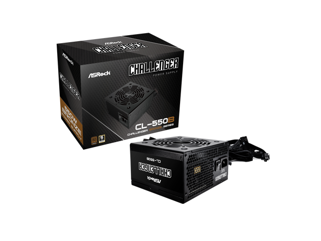 ASRock Challenger CL-550B 550W 80 PLUS BRONZE Certified Non-Modular Power Supply, 5 Years Warranty PSU