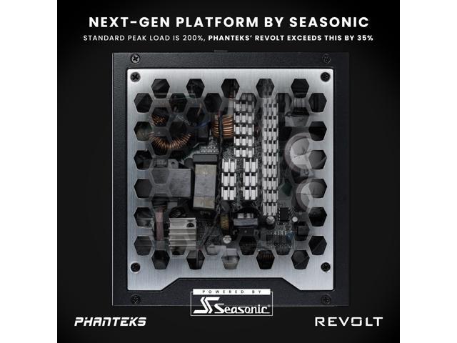 Phanteks Revolt 1200W 80PLUS Platinum, ATX 3.0, PCIe 5.0, Fully Modular, Cable-less, Power Supply Unit Only (cables sold separately), Black
