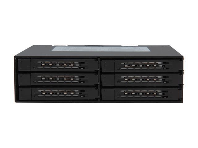 ICY DOCK Full Metal 6 x 2.5' SATA HDD & SSD HotSwap Backplane Cage Mobile Rack for 5.25' Drive Bay - ToughArmor MB996SP-6SB