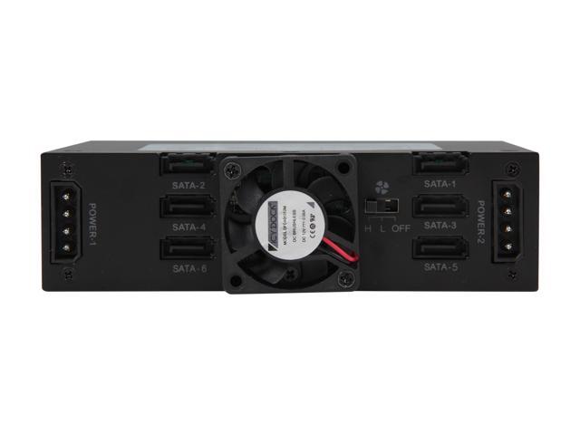 ICY DOCK Full Metal 6 x 2.5' SATA HDD & SSD HotSwap Backplane Cage Mobile Rack for 5.25' Drive Bay - ToughArmor MB996SP-6SB
