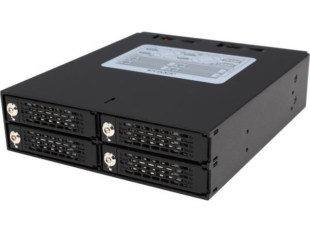 ICY DOCK Full Metal 4 x 2.5 SATA/SAS HDD & SDD Hot Swap Backplane Cage for 5.25 Drive Bay - ToughArmor MB994SK-1B