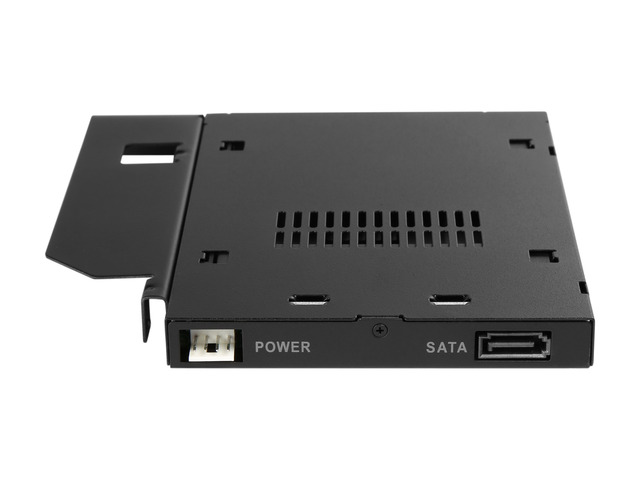 ICY DOCK MB411SKO-B ToughArmor MB411SKO-B 2.5' SATA/SAS HDD/SSD Rugged Full Metal Mobile Rack for Slim ODD or Slim FDD Bay - With Key Lock