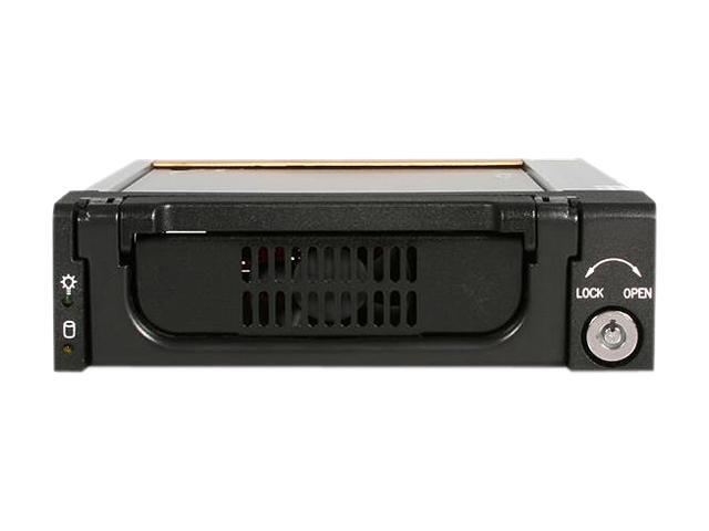StarTech. com Black Aluminum 5.25in Rugged SATA Hard Drive Mobile Rack Drawer (DRW150SATBK)