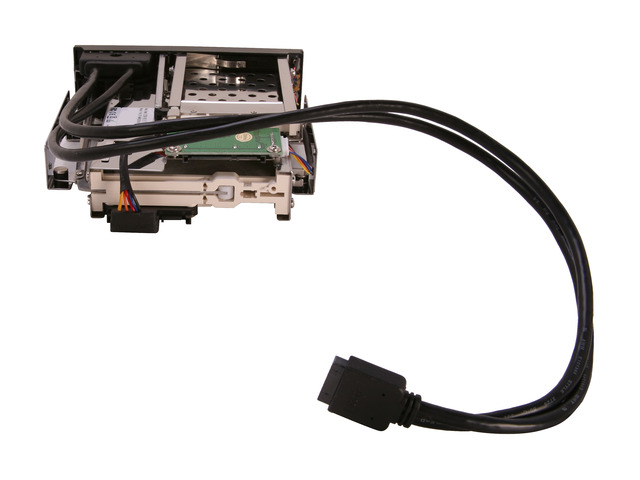 5.25' Dual Bay Mobile Rack for both 2.5' and 3.25' SATA HDD, Plus 2 USB 3.0 Ports
