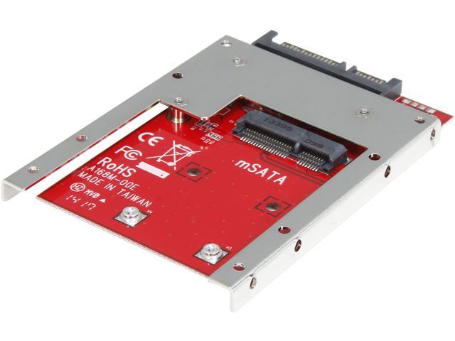 StarTech.com SAT32MSAT257 mSATA SSD to 2.5in SATA Adapter Converter