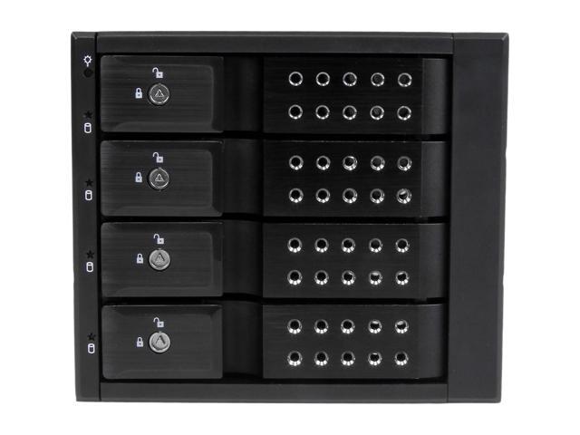 StarTech. com HSB4SATSASBA 4 Bay Aluminum Trayless Hot Swap Mobile Rack Backplane for 3.5in SAS II/SATA III - 6 Gbps HDD