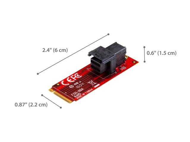 StarTech M2E4SFF8643 U.2 to M.2 Adapter - for 1 x U.2 PCIe NVMe SSD - M.2 PCIe x4 Host Interface - U.2 SSD - M.2 PCIe Adapter - U.2 Drive
