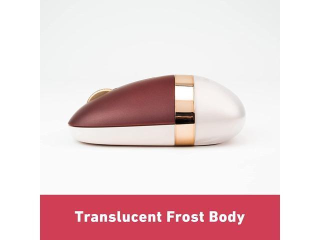 Azio IZO Wireless Bluetooth Mouse with Round Ergonomic Form, Optical Sensor, Adjustable DPI, Rechargeable, PC & Mac - Baroque Rose