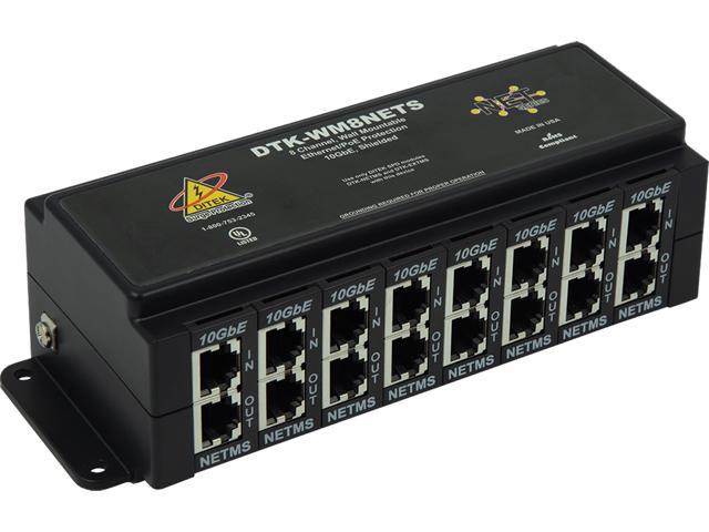 Ditek - DTK-WM8NETS - DITEK DTK-WM8NETS Surge Suppressor/Protector - 8 x RJ-45 - Ethernet