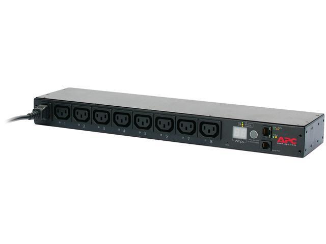 APC Rack PDU, Switched, 1U, 12A/208V, 10A/230V, (8)C13