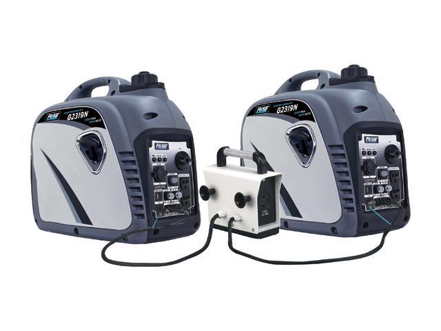Pulsar G2319N 2,300W Portable Gas-Powered Inverter Generator with USB Outlet & Parallel Capability, CARB Compliant, Gray
