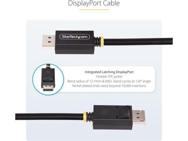 StarTech 6ft DisplayPort 2.1 Cable VESA Certified DP40 DisplayPort Cable Black