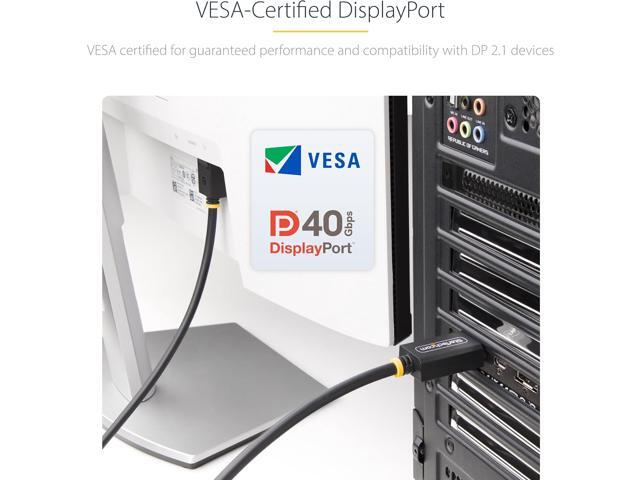 StarTech 6ft DisplayPort 2.1 Cable VESA Certified DP40 DisplayPort Cable Black