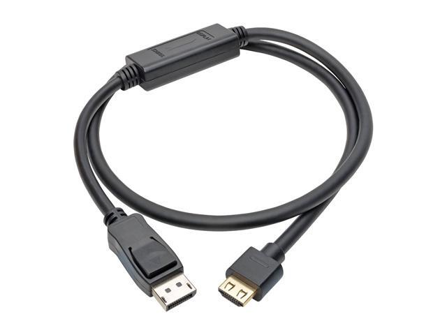 Open Box - Tripp Lite P582-003-HD-V4A DisplayPort/HDMI Audio/Video Cable - 3 ft DisplayPort/HDMI A/V Cable for Monitor, Audio/Video Device, TV,...